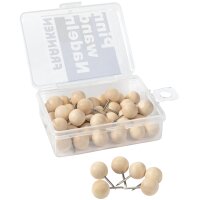 FRANKEN Punaises en bois, rond, contenu: 40 pièces