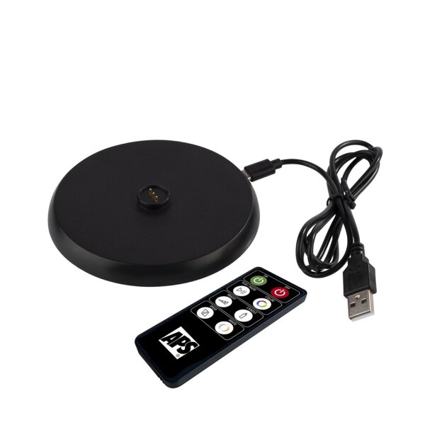 APS Lampe de bureau rechargeable à LED ANTON, noir