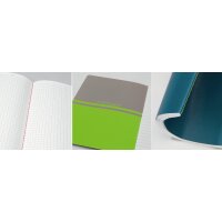 sigel Notizheft Linescape, DIN A5, kariert, grau neonorange