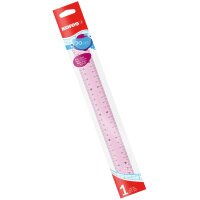 Kores Règle plate, 150 mm, transparent, assorti