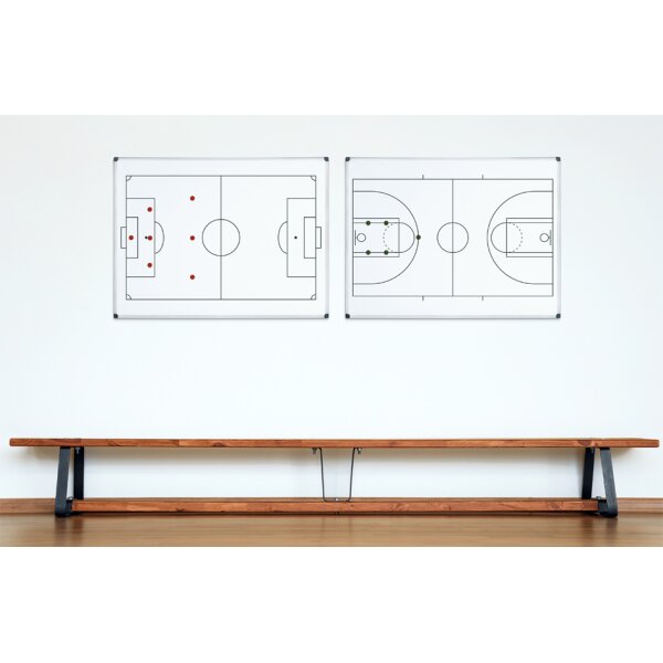 Bi-Office Tableau blanc mural terrain de basket 600 x 540 m