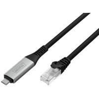 DIGITUS USB 3.2 Ethernet Kabel, USB-C - RJ45 Stecker, 10 m