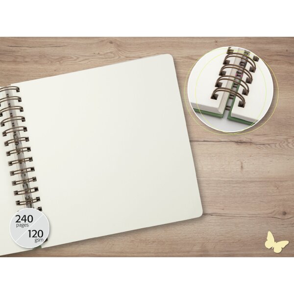 sigel Carnet &agrave; spirale Jolie Inspire Square Golden Rain