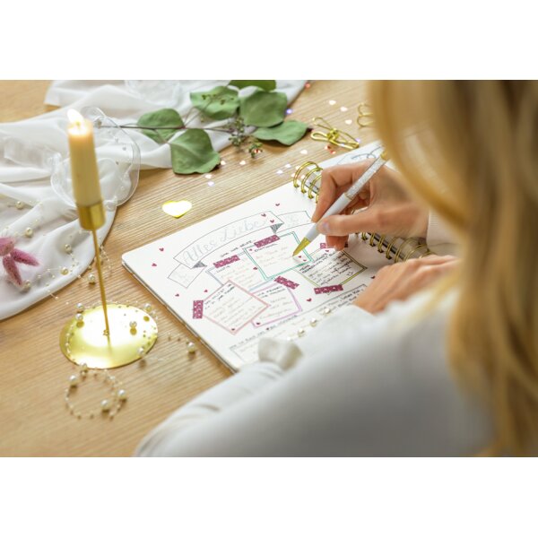sigel Carnet &agrave; spirale Jolie Inspire Square Golden Rain