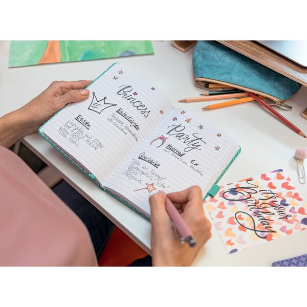 sigel Carnet de notes Jolie Flair, similicuir, A6, vert