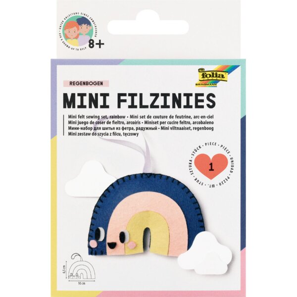 folia Mini Filz-Nähset "Filzinies", 12-teilig, Dackel