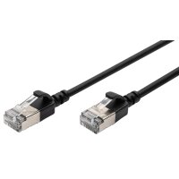 DIGITUS Câble de brassage Slim, cat. 6A, F/FTP, 0,3 m, gris