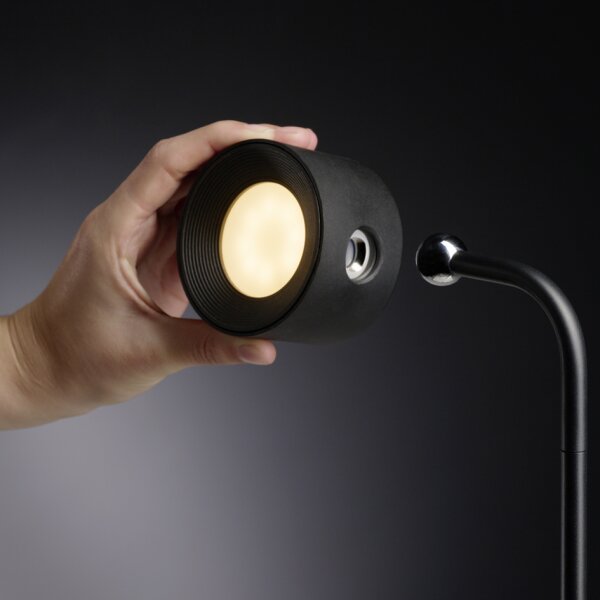 APS Tête de lampe VALUMO, incl. station de charge, noir