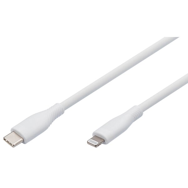 DIGITUS Câble silicone, USB-C - Lightning, 1,0 m