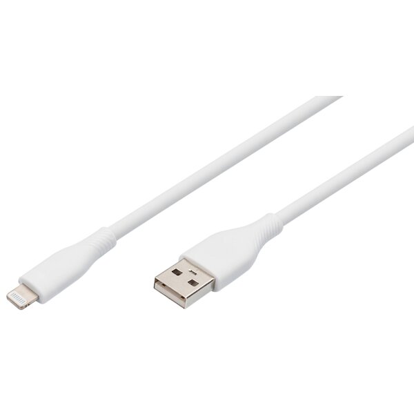 DIGITUS Câble silicone, USB-A - Lightning, 0,5 m