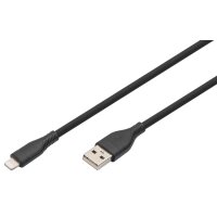 DIGITUS Câble silicone, USB-A - Lightning, 0,5 m