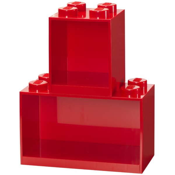 LEGO Bausteinregal-Set BRICK SHELF, 2-teilig, grau