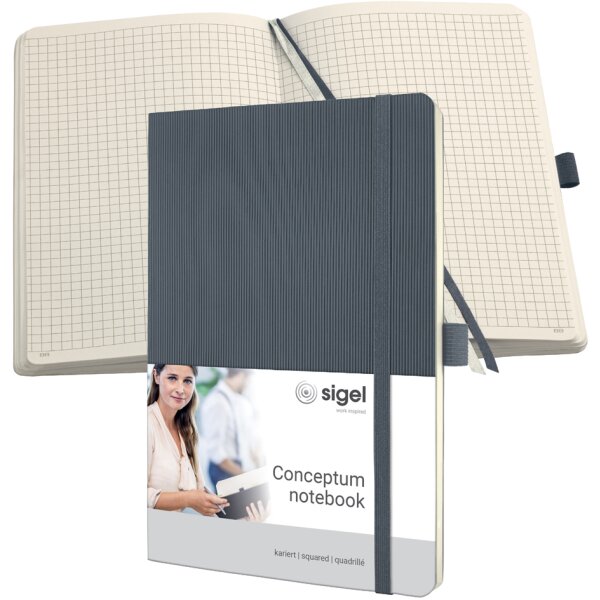 sigel Carnet de notes Conceptum, A5, uni, bleu