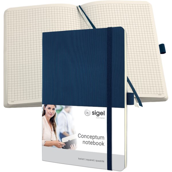 sigel Carnet de notes Conceptum, A5, uni, bleu