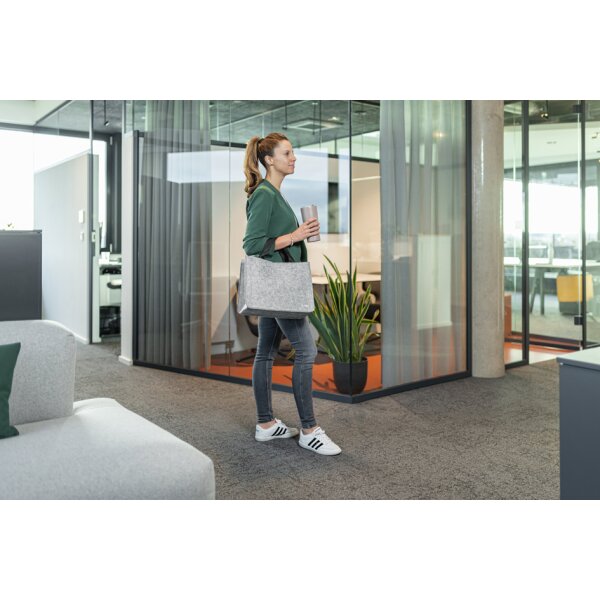 sigel Business-Filztasche Desk Sharing Bag Basic M, hellgrau