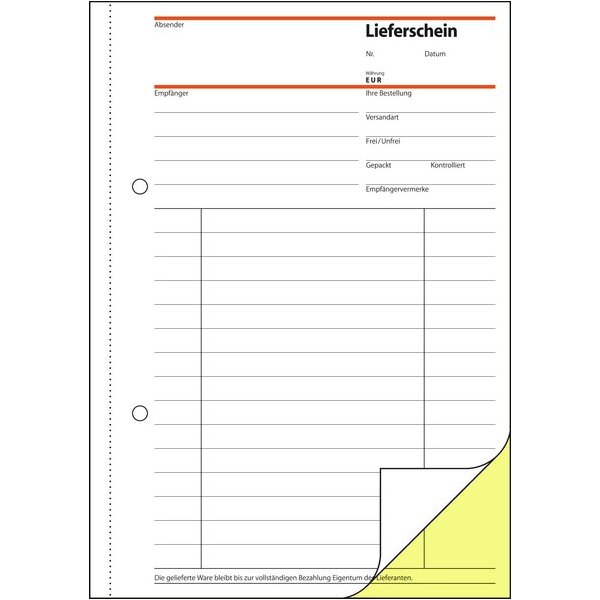 sigel Formularbuch "Lieferschein", 2 + 1 Aktion