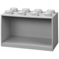 LEGO Bausteinregal BRICK SHELF 8, Breite: 318 mm, grau