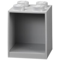 LEGO Bausteinregal BRICK SHELF 4, Breite: 159 mm, grau