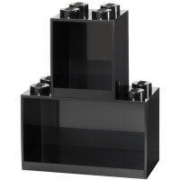 LEGO Bausteinregal-Set BRICK SHELF, 2-teilig, schwarz