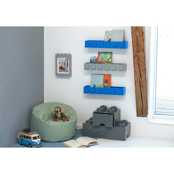 LEGO Bücherregal BOOK RACK, Breite: 478 mm, grau