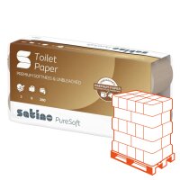 SATINO PureSoft Recycling Toilettenpapier beige, 3-lagig,...