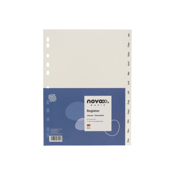 NOVOOO Répertoires PP A4 41002 blanc Jan-Déc FR