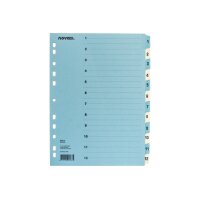 NOVOOO Kartonregister A4 40549 blau/beige 1-12