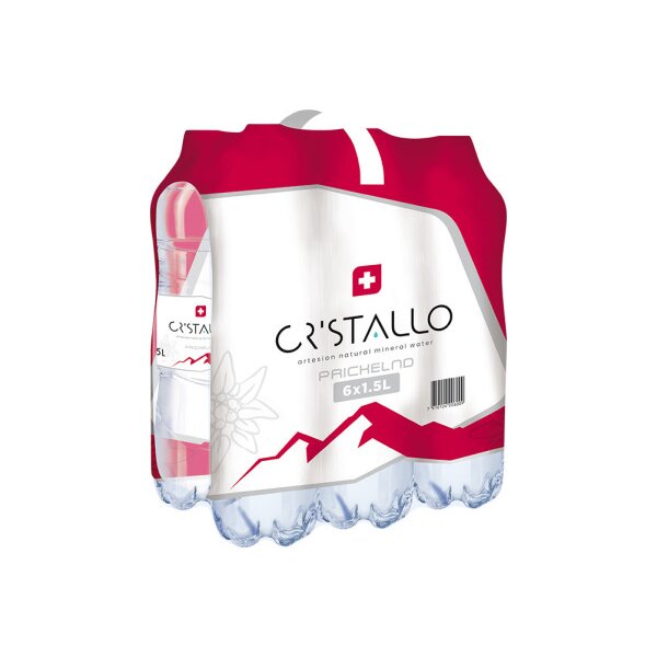 CRISTALLO rot, mit Kohlens&auml;ure, Pet 2080 150 cl, 6 Stk.