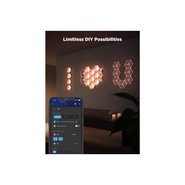 GOVEE Glide Hexa Light Panels H606AC81-OF-EU Hexa Ultra 7 pcs.