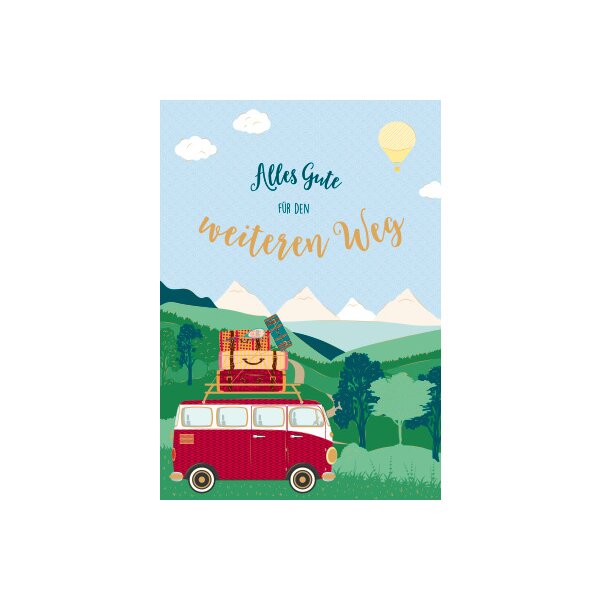 ABC Carte dadieu DE A4 54010 Bus avec valise