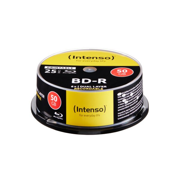 INTENSO Blue-ray 50 GB, 6x, Print. 5101124 Cake Box 25 Discs