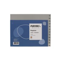 NOVOOO Register PP 1/2 Höhe 40966 grau Jan-Dez DE