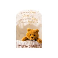 ABC Carte de voeux Baby B6 52623 Ours en peluche