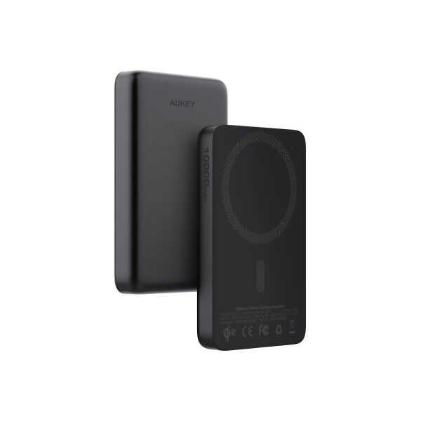 AUKEY MagFusion Slim 10000mAh PB-MS08 BG Powerbank Qi2 Wireless,Black