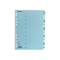 NOVOOO Kartonregister A4 40545 blau/beige 1-10
