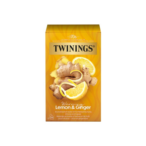 TWININGS Warming Zitrone &amp; Ingwer 100017262 Beutel 1.5g 20 Stk.