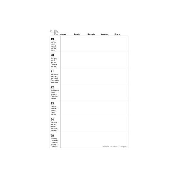 CALENDARIA Agenda Photo-Almanach 2026 9783036205120 1W/1S ML A5