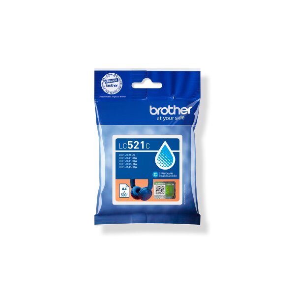 BROTHER Cartouche dencre cyan LC-521C DCP-J1360DW 500 pages