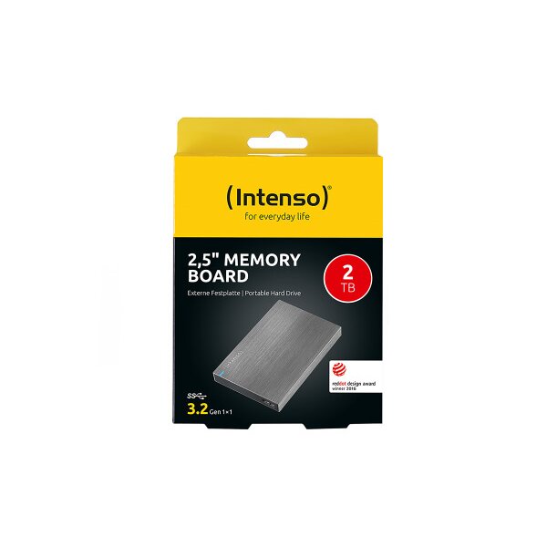 INTENSO HDD Memory Play 2TB 6028680 USB 3.2 2.5 inch antracite