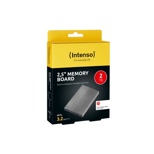 INTENSO HDD Memory Play 2TB 6028680 USB 3.2 2.5 inch antracite