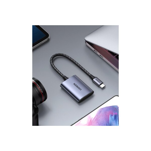 UGREEN Memory Card Reader 80888B USB-C to SD/TFAlu Case (BB)