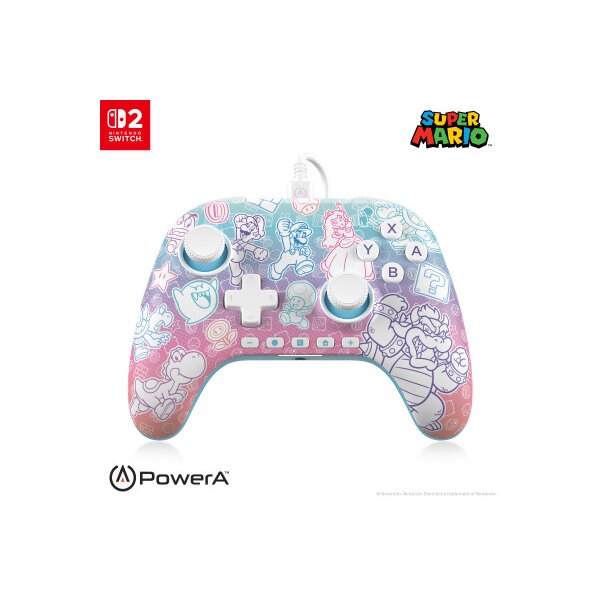 POWER A Advantage Wired Controller NSGP0526-01 NSW2, Mushroom Kingdom
