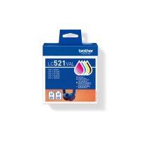 BROTHER Valuepack Tinte CMYBK LC-521VAL DCP-J1360DW 500...