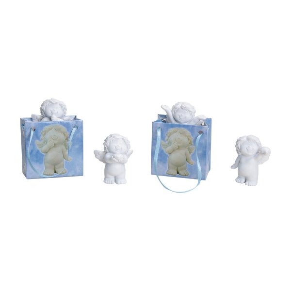 ROOST Ange dans un sac 3x6cm 10013955 blanc/bleu, assorti