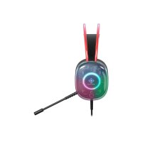 DELTACO GAMING Headset DH230 RGB GAM-186 Semi-transp.Headband,Earcups