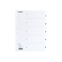 NOVOOO Kartonregister A4 40624 weiss 1-5