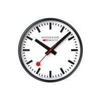 MONDAINE Wanduhr 250mm A990CLOCK12S schwarz