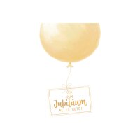 ABC Glückwunschkarte Jubi. DE B6 52296 Goldener Ballon