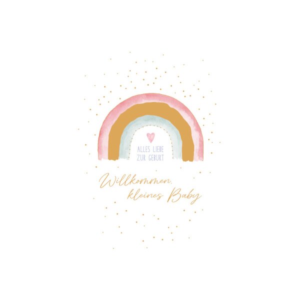 ABC Carte de voeux Baby B6 52654 Arc en ciel