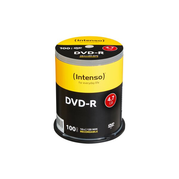 INTENSO DVD-R 4,7 GB, 16x Speed 4101156 Cake Box 100 Discs